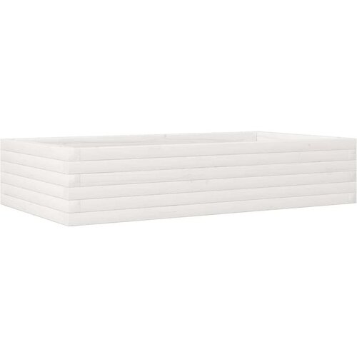  Vrtna sadilica bijela 110x60x23 cm od masivne borovine Slike
