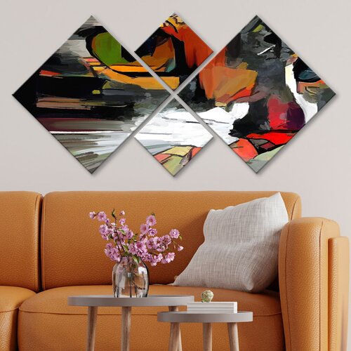 Wallity slika 4MDF1012329844, 60x115 cm, 4 dela Cene