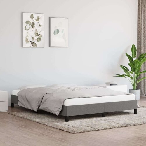  Posteljni okvir temno siv 140x200 cm blago, (20600932) Slike