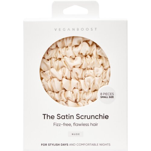  Satenaste Scrunchie gumice za lase - Small Size - nude Cene