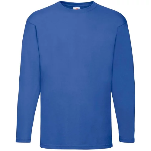 Fruit Of The Loom Blue Valueweight Men's Long Sleeve T-shirt