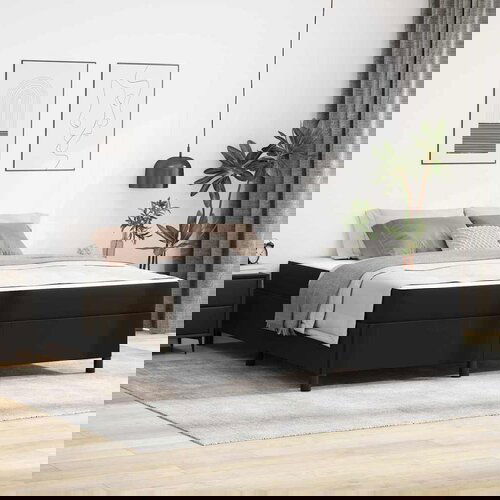 vidaXL Okvir kreveta s madracem Crna 180 x 200 cm Cene