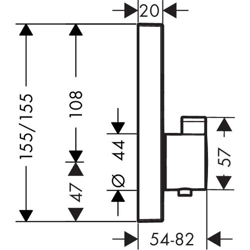 Hansgrohe termostatska pokrivna plo&amp;scaron;ča ShowerSelect (15763000) Slike