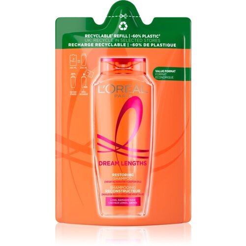 L´Oréal Paris Elseve Dream Long Restoring Shampoo 250 ml &scaron;ampon za dolge po&scaron;kodovane lase polnilo za ženske Cene