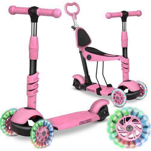 Janshop Ricokids Todi trikolesni skiro - roza, (21634704) Slike