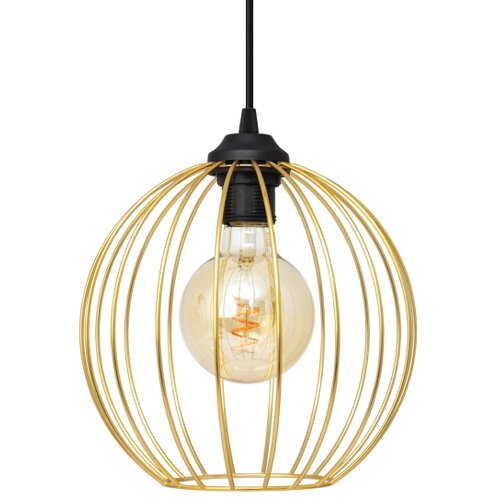 Luster na sajli MERCURE 1xE27/15W/230V zlatna/crna Slike