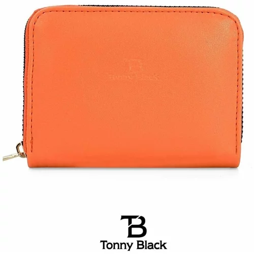 Tonny Black Original Women's Card Holder, Coin Compartment and Zippered Comfort Model Stylish Mini Wallet with Card Holder Orange.