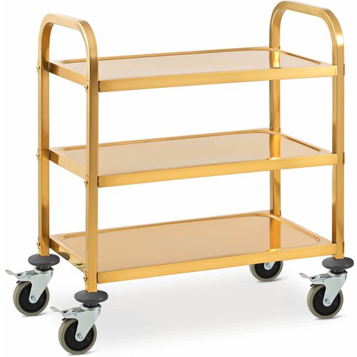 Royal Catering Catering natakarski voziček za postrežbo 3 police 69 x 40 cm do 240 kg - zlat, (21298153) Slike