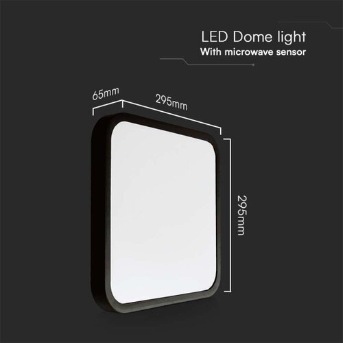  LED kupatilsko stropno svetlo sa senzorom LED/18W/230V 4000K IP44 crno Slike