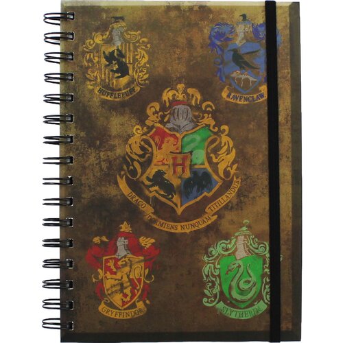 Pyramid International HARRY POTTER HOGWARST CREST &amp;amp; FOUR HOUSES A5 BELEŽNICA PYRAMID Slike