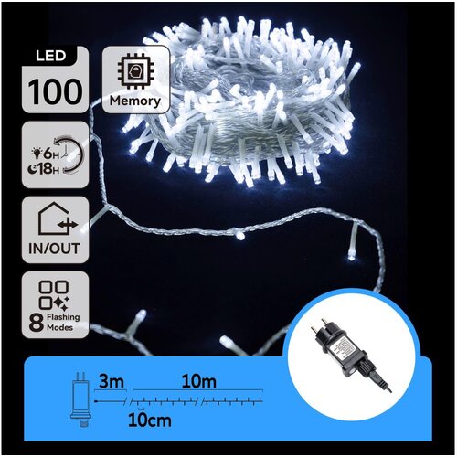 Aigostar led spoljni niz 100xLED/8 funkcija 13m IP44 hladna bela Cene