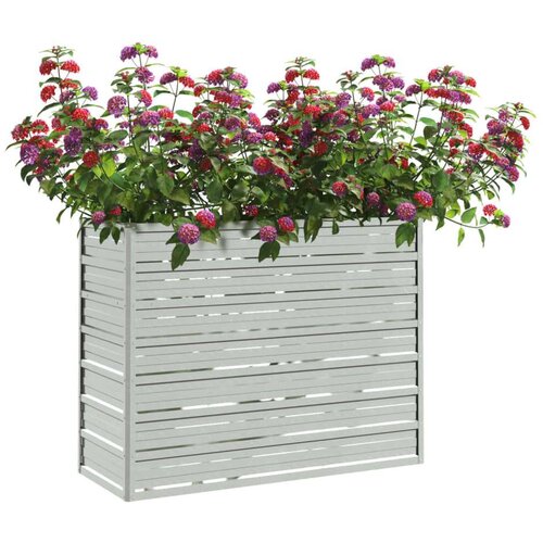 VidaXL Povi&amp;scaron;ena vrtna gredica 100 x 40 x 77 cm pocinčani čelik srebrna Slike