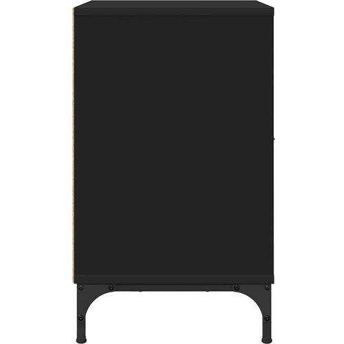 VidaXL Noćni ormarić s ladicama Crna 49 x 36 x 61 cm Konstruirano drvo Slike