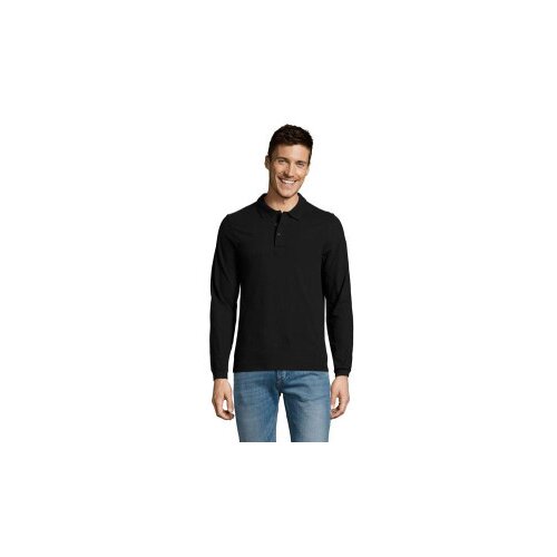 SOL'S Winter II muška polo majica sa dugim rukavima Crna S ( 311.353.80.S ) Slike