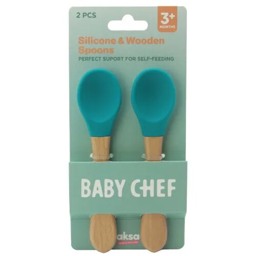 BABY CHEF ka&scaron;ika od drveta i silikona, plava Cijene