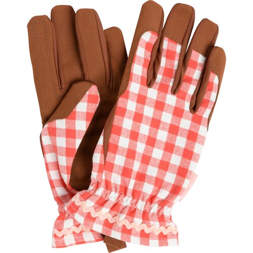 Burgon & Ball Vrtne rokavice "Collector" - karo - Red Cene