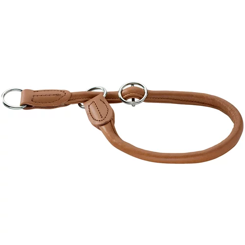 Hunter pseća ogrlica Round & Soft - konjak - Veličina: najviše 50 cm, Ø 10 mm