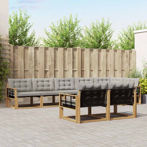  Set vanjskih sofa 8 kom. Bijela i svjetlosiva Smeđa 406 x 168,5 x 73 cm Cene