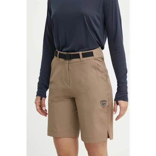Rossignol Kratke outdoor hlače boja: smeđa, bez uzorka, visoki struk, RLMWP35