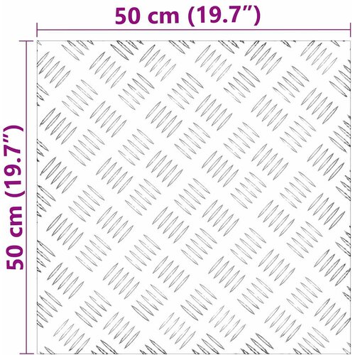  Stepenica Četvrtasti 4 pcs Srebrno 50 x 50 cm Aluminij Slike