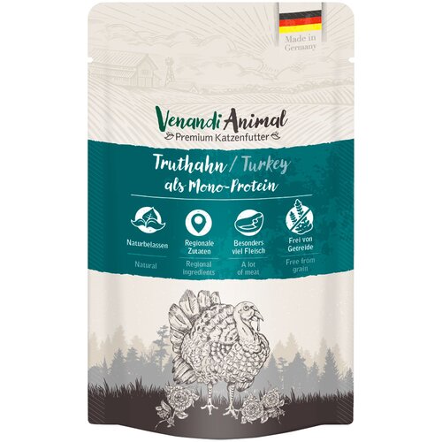  Ekonomično pakiranje Venandi Animal Monoprotein 24 x 125 g - Puretina Cijene