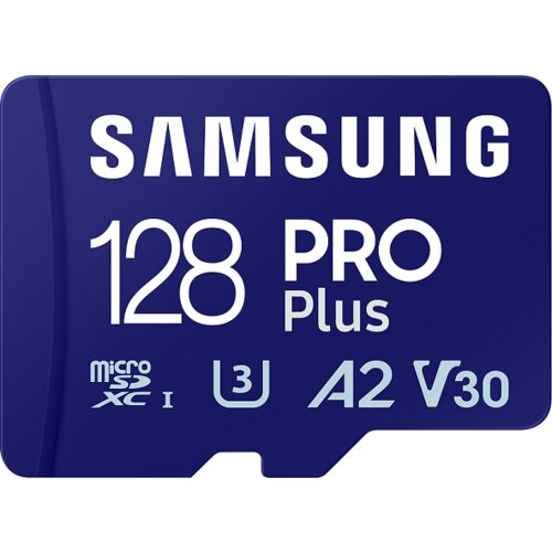 Samsung MicroSD 128GB, PRO Plus, SDXC, UHS-I U3 V30 A2, Read up to 180MB/s, Write up to 130 MB/s, for 4K and Cene