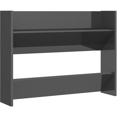 Maison Chic Omarica za obutev - Kopa za čevlje visok sijaj siva 80x18x60 cm iverna pl., (21777762) Cene