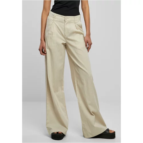 UC Ladies Ladies High Linen Mixed Wide Leg Pants softseagrass