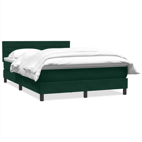 Box Spring krevet s madracem tamno zeleni 160x220 cm bar&amp;scaron;un Slike