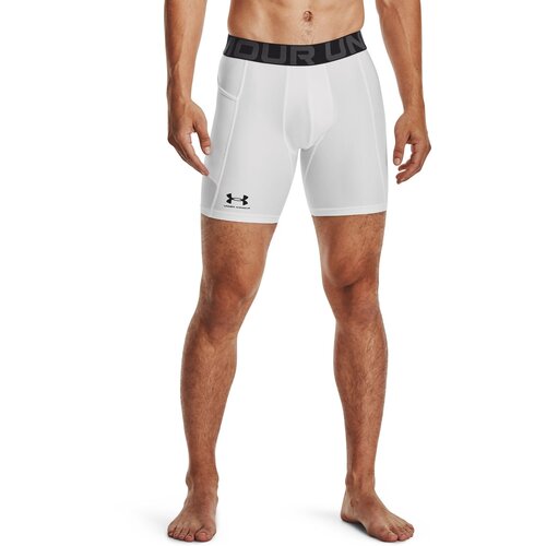 Under Armour Men&amp;#039;s compression shorts HeatGear Shorts - white Slike