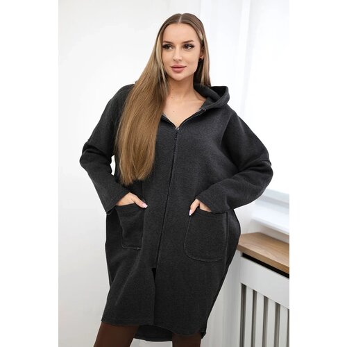 Kesi Insulated sweatshirt with a longer back made of graphite Cijene