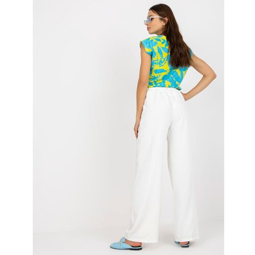 Fashion Hunters White wide suit trousers with pockets Slike