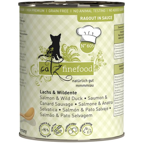 catz finefood Ragout 6 x 380 g - Št. 605 Losos in divja raca Cene
