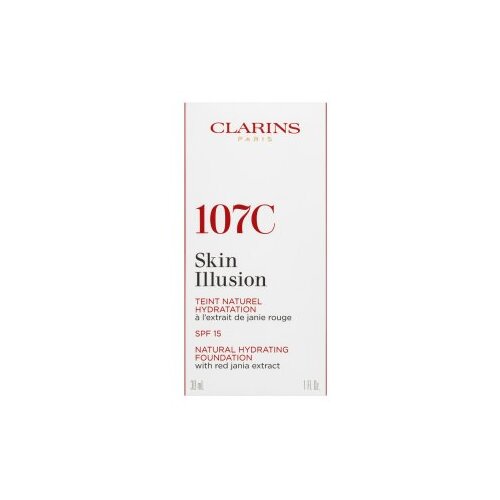 Clarins Skin Illusion Natural Hydrating Foundation tekoča ličila z vlažilnim učinkom 107 Beige 30 ml Slike
