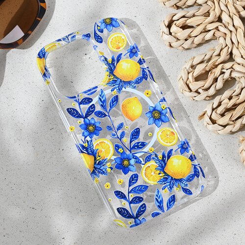  Maska za iPhone 13 Pro 6.1 Mediteran Lemon Print Magsafe Cene