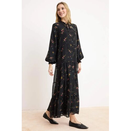Trendyol Modest Ženska haljina Tctaw25Eb00091, Crna Cene