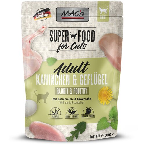 MAC&amp;#039;s MAC&amp;acute;s Cat Pouch 6 x 300 g - kunec in perutnina Slike