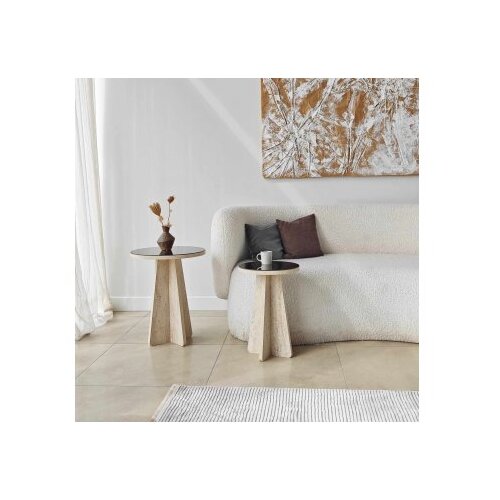 Hanah home Club set stolova Luna, 2 dijela, krem Slike