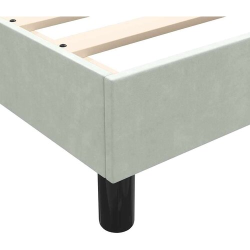 vidaXL Box Spring postelja z vzmetnico Svetlo siva 90x210 cm Velvet Cene