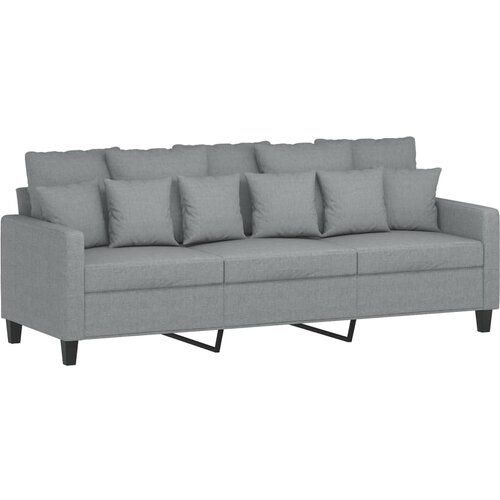  2-dijelni set sofa s jastucima svjetlosivi od tkanine Slike