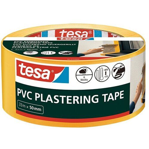 Tesa Traka za žbuku (Žute boje, D x Š: 33 m x 50 mm, Može se kidati rukom) Cijene