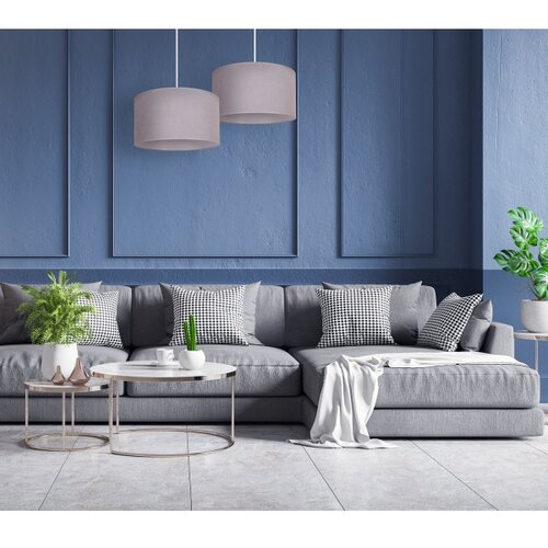  Duolla - Luster na sajli BRISTOL 1xE27/40W/230V, prečnik 45 cm, siva Slike