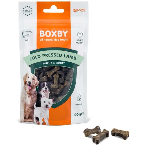 ProLine Pet Foods boxby cold pressed poslastica za pse puppy&adult - jagnjetina 100g Slike