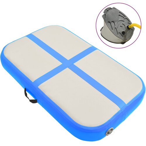 VidaXL Strunjača na napuhavanje s crpkom 60 x 100 x 20 cm PVC plava Slike