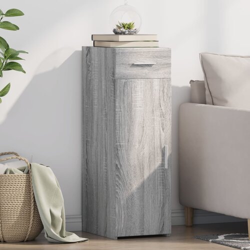 vidaXL Komoda siva sonoma 30x42,5x93 cm inženirski les Cene