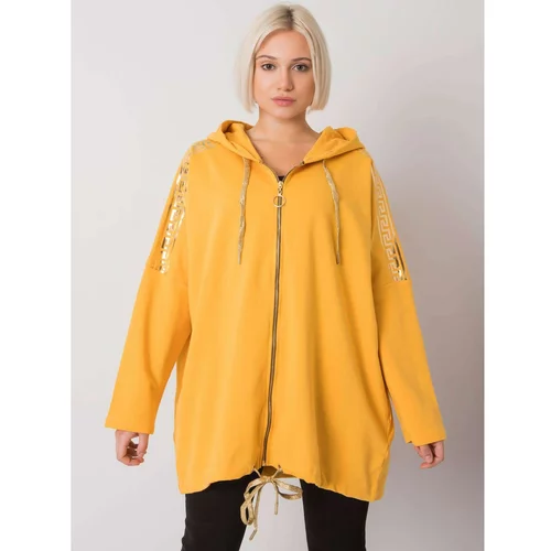 Fashion Hunters Yellow Athens zip up hoodie
