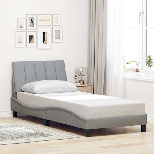  Okvir za krevet bez madraca Hanko svjetlosivi 80x200 cm od tkanine Cene