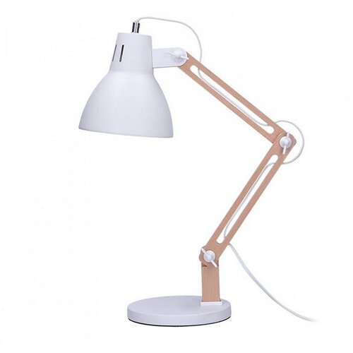 Solight WO57-W &amp;minus; Stona lampica FALUN 1xE27/25W/230V bela/hrast Slike