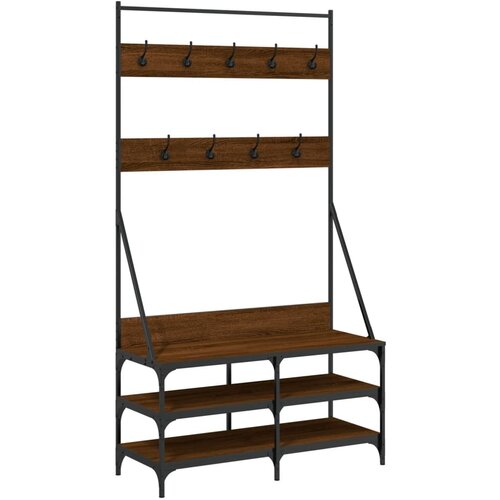 Maison Chic Regal za oblačila s prostorom za čevlje - Polica za čevlje rjav hrast 100x40x184cm, (21778261) Slike
