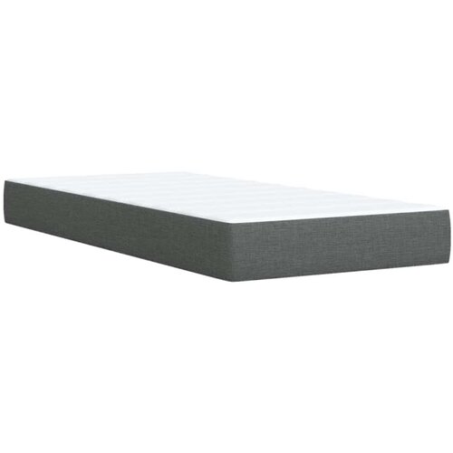  Krevet s oprugama i madracem tamnosivi 90 x 190 cm od tkanine Slike